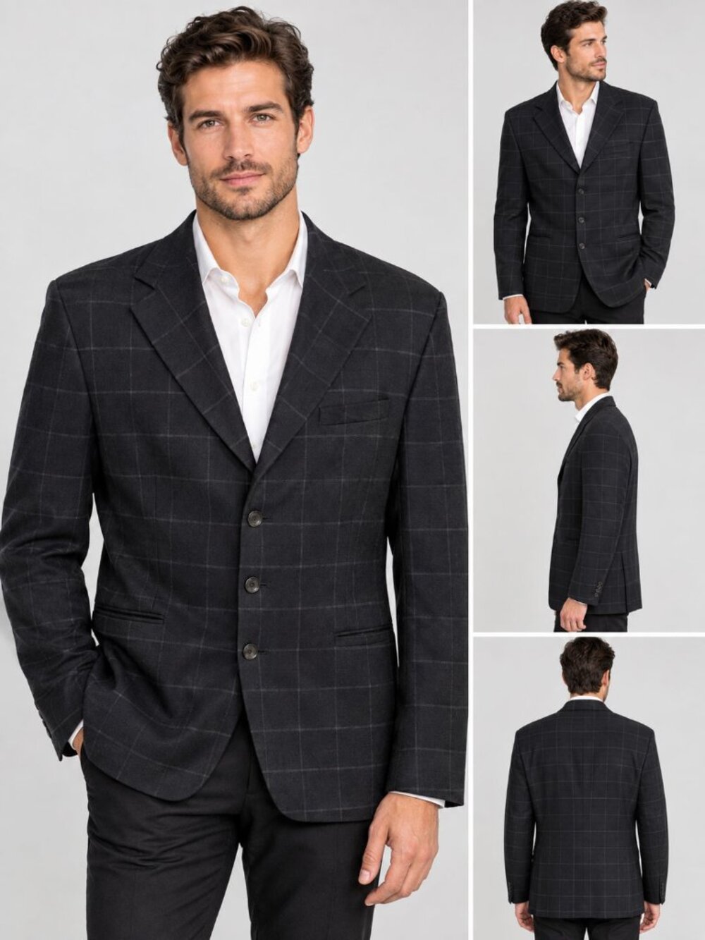 Versace Vintage 90s Classic V2 Black 3 Button Blazer